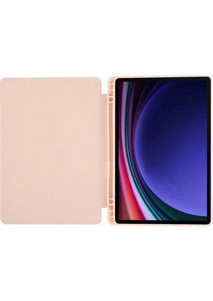 Samsung Galaxy Tab S9 / Tab S9 Fe Tablet Kılıf Üç Katlı Stand Şok Geçirmez Pu Kapak Kalem Yuvası (Yurt Dışından)