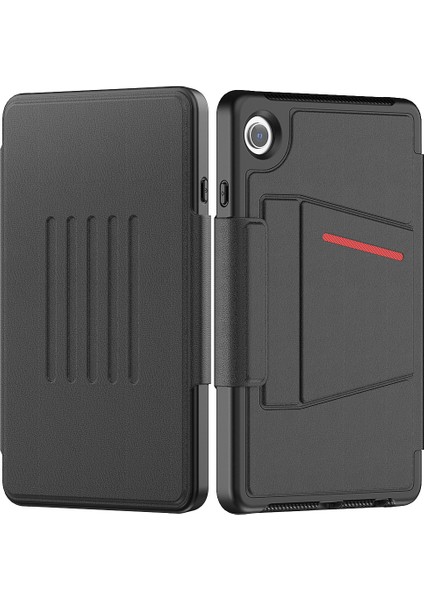Samsung Galaxy Tab A9 SM-X110 X115 Kickstand Card Tutucu Deri Tablet Kapak (Yurt Dışından)