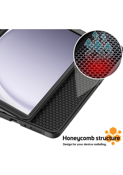 Samsung Galaxy Tab A9 SM-X110 X115 Kickstand Card Tutucu Deri Tablet Kapak (Yurt Dışından)