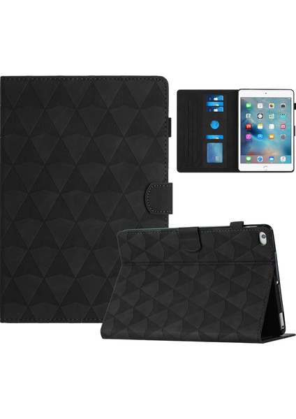 iPad Mini / Mini 2 / Mini 3 / Mini 4 / Mini (2019) 7.9 Deri Kasa Standı Elmas Doku Tablet Kapağı (Yurt Dışından)