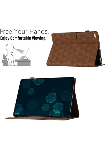 iPad Mini / Mini 2 / Mini 3 / Mini 4 / Mini (2019) 7.9 Deri Kasa Standı Elmas Doku Tablet Kapağı (Yurt Dışından) indirimleri