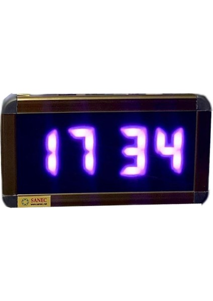 Sanec Dijital LED Duvar ve Masa Saati ve Derece - Pembe (Kasa Ölçüleri: 7X17 Cm)