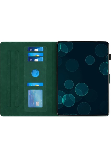 Samsung Galaxy Tab A9+ Elmas Desen Deri Tablet Kart Tutucu ile (Yurt Dışından)