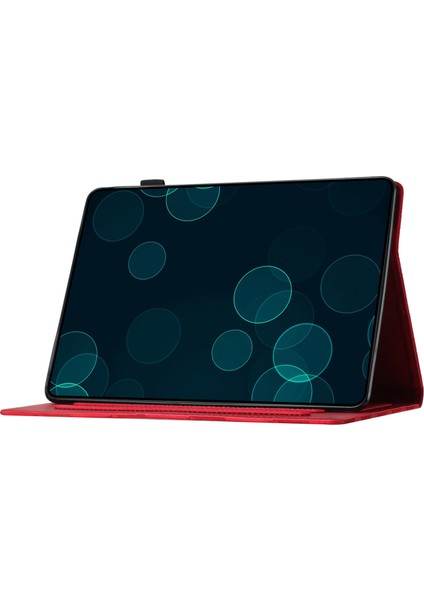 Samsung Galaxy Tab A9+ Elmas Desen Deri Tablet Kart Tutucu ile (Yurt Dışından)