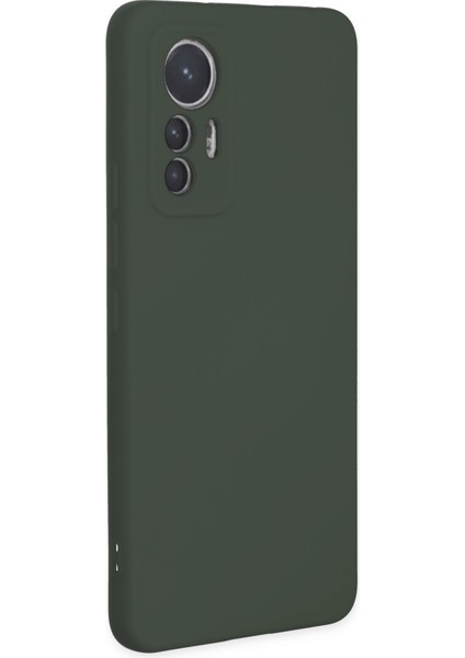 Xiaomi Mi 12 Lite Kılıf Nano Içi Kadife Silikon - Koyu Yeşil 300099