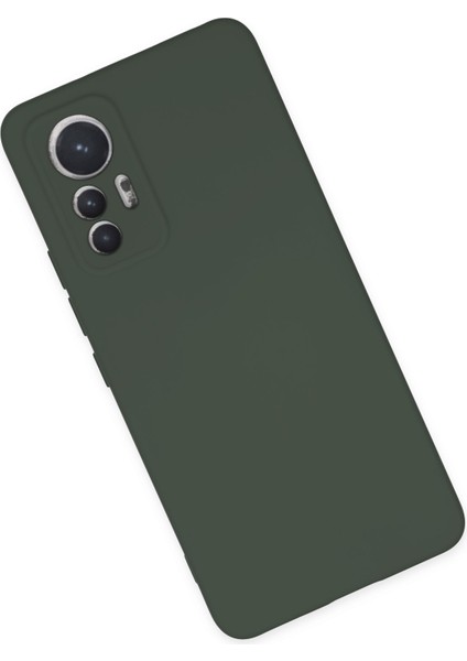 Xiaomi Mi 12 Lite Kılıf Nano Içi Kadife Silikon - Koyu Yeşil 300099