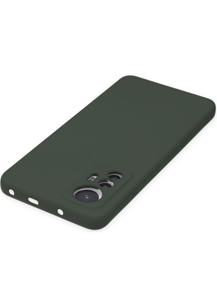 Xiaomi Mi 12 Lite Kılıf Nano Içi Kadife Silikon - Koyu Yeşil 300099
