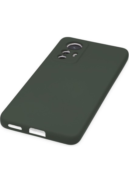 Xiaomi Mi 12 Lite Kılıf Nano Içi Kadife Silikon - Koyu Yeşil 300099