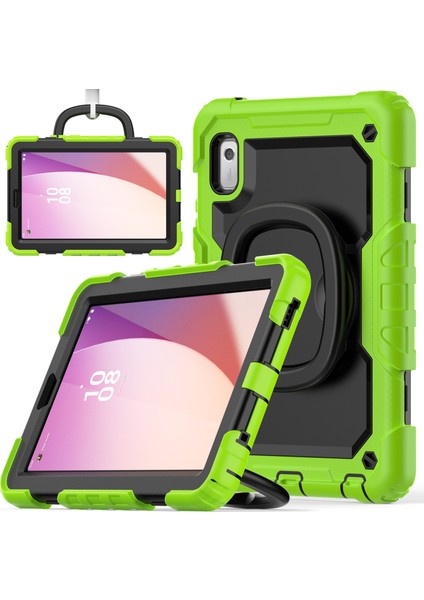 Lenovo Tab M9 / Lenovo K9 Kickstand Case Pc+Silikon Tablet Kapak Kayış (Yurt Dışından)