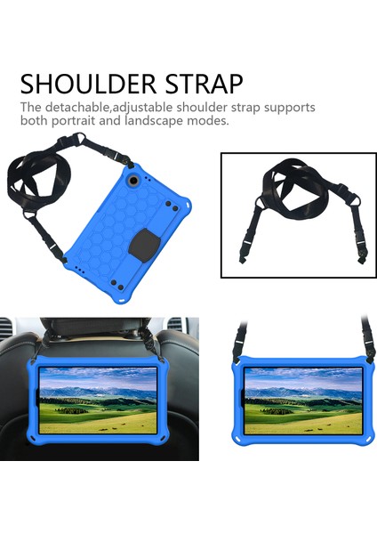 Samsung Galaxy Tab A9+ Honeycomb Doku Kılıf Kickstand Eva Tablet Kapağı (Yurt Dışından)