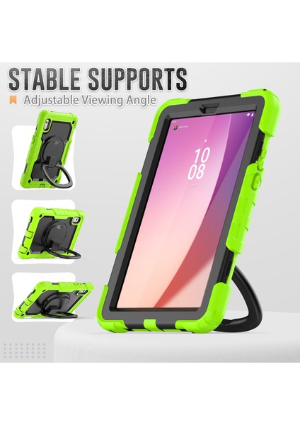 Lenovo Tab M9 / Lenovo K9 Kickstand Case Pc+Silikon Tablet Kapak Kayış (Yurt Dışından)