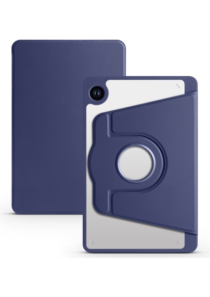 Samsung Galaxy Tab A9 Rotary Stand Pu Derisi+Akrilik Tablet Kapak Pen Tutucu (Yurt Dışından)