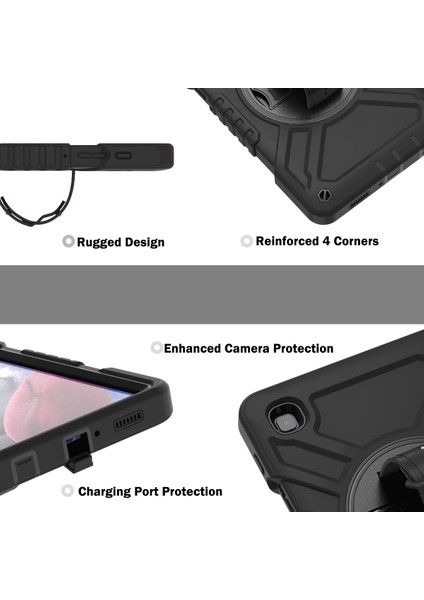 Samsung Galaxy Tab A7 Lite 8.7 Tablet Kılıf Pc+Silikon Döner Kickstand Kapak (Yurt Dışından) fırsatları