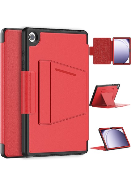 Samsung Galaxy Tab A9+ SM-X210 / X216 / X218 Kickstand Case Card Slot Tablet Deri Kapak (Yurt Dışından)
