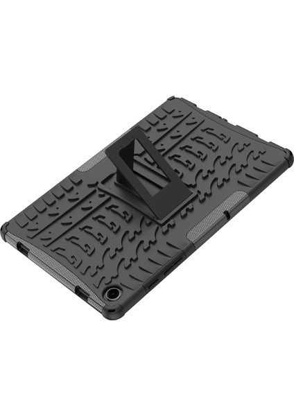 Samsung Galaxy Tab A9+ Lastik Doku Kılıfı Şok Geçirmez Tpu+ Pc Tablet Kapak Kickstand ile (Yurt Dışından)