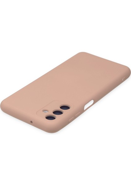 Samsung Galaxy A04S Kılıf Nano Içi Kadife Silikon - Pudra 300099