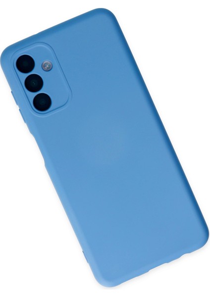 Samsung Galaxy A04S Kılıf Nano Içi Kadife Silikon - Mavi 300099