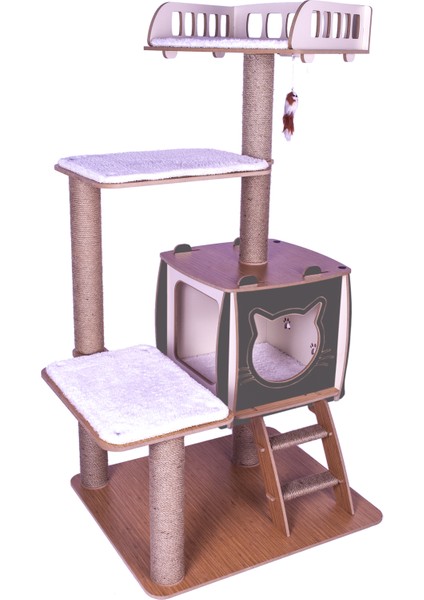 Patihomes Katlı Kedi Tırmalama Evi - Kedi Tırmalaması -Gri fiyatları