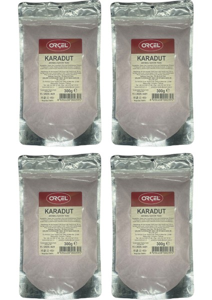 Karadut Aromalı Içecek Tozu Oralet Çay 300GR.X 4 Adet