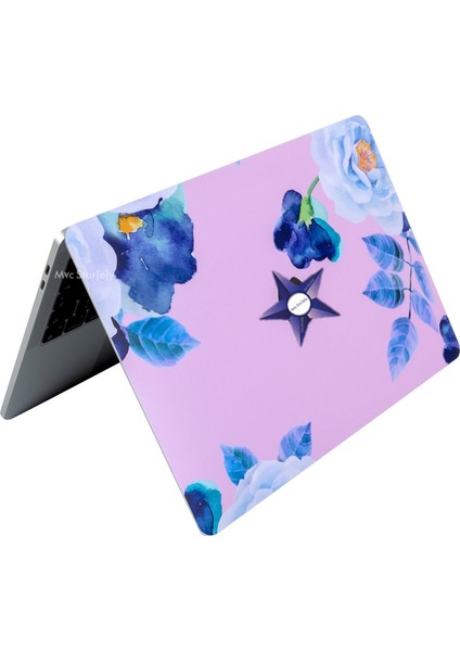 Macbook Pro Kılıf 13 inç M1-M2 Koruyucu Kaplama Laptop Sticker A2338 ile Uyumlu Flower03