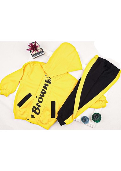 381836 Filotalı Takım 3/6 Yaş Erkek - Hardal - 3-4 Yaş