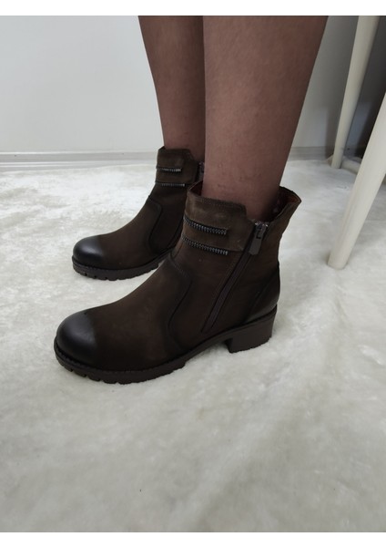 Stigue Deri Kadın Bot(Scva B2) - Kahverengi - 37