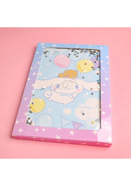 Piraye Gift Sanrio Cinnamaroll Sulu Simli Çizgili Defter