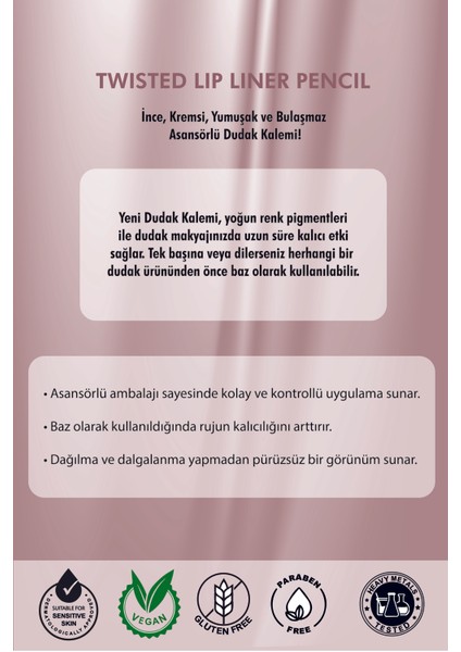 Dudak Kalemi 03 Dırty Rose Yeni Nesil Ürün