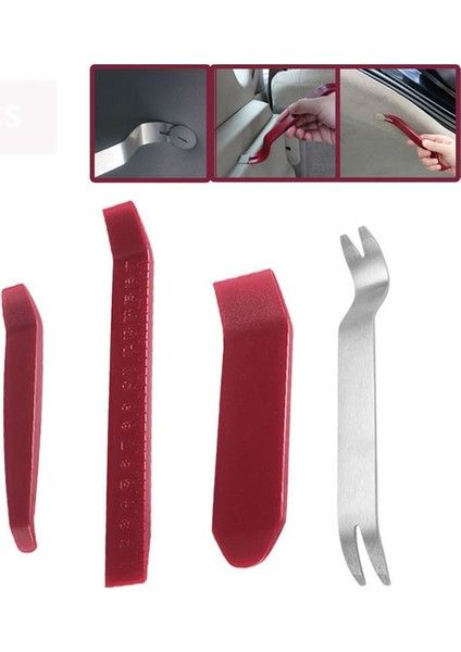 Araba Temizleme Araçları 4 Adet Otomobil Ses Kapı Klip Paneli Trim Dash Otomatik Temizleme Gözetleme Aracı Seti Araba Paneli Çok Fonksiyonlu Alet (Yurt Dışından)