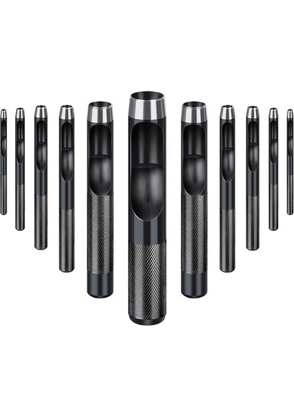 11 Adet Yuvarlak Delik Nch Seti Saat Kayışı, Deri, Conta Kemer, Kumaş, Kanvas Giysiler, Kuşgözü (1-10MM) Yuvarlak Içi Boş Delik Nch Kesici Alet (Yurt Dışından)