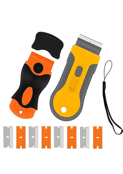 Paket Cam Ocak Kazıyıcı 10 Metal ve Plastik Bıçaklı Araba Çıkartma Sökücü Kazıyıcı Aracı Cam Etiketleri Için (Yurt Dışından)