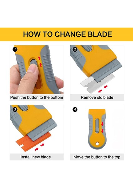 Paket Cam Ocak Kazıyıcı 10 Metal ve Plastik Bıçaklı Araba Çıkartma Sökücü Kazıyıcı Aracı Cam Etiketleri Için (Yurt Dışından) fırsatları