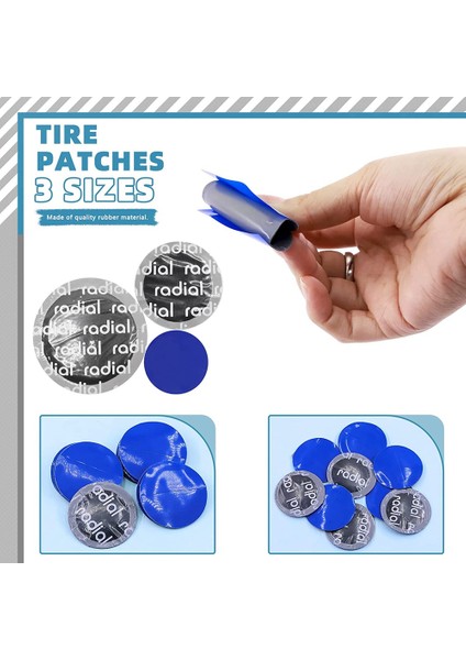 32 Adet Lastik Tamir Yama Araçları Seti Lastik Yama Silindiri Lastik Tampon ile Tekerlek ve Araba Kamyonlar Için Lastik Tamir Yamaları 42MM (Yurt Dışından)