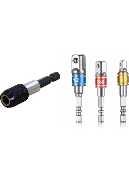 Adet Hex Matkap Ucu Soket Sürücü Adaptörü ile 1/4 Inç Darbe Sürücü Hex Shank (Yurt Dışından)