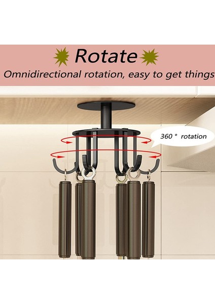 Kaşık Lavaboları ve Tavalar Için Üstten Monteli Mutfak Döner Duvar Kancası (Yurt Dışından) fırsatları