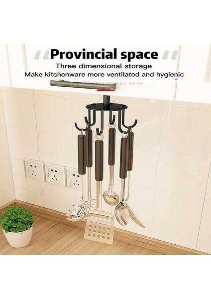 Kaşık Lavaboları ve Tavalar Için Üstten Monteli Mutfak Döner Duvar Kancası (Yurt Dışından) indirimleri