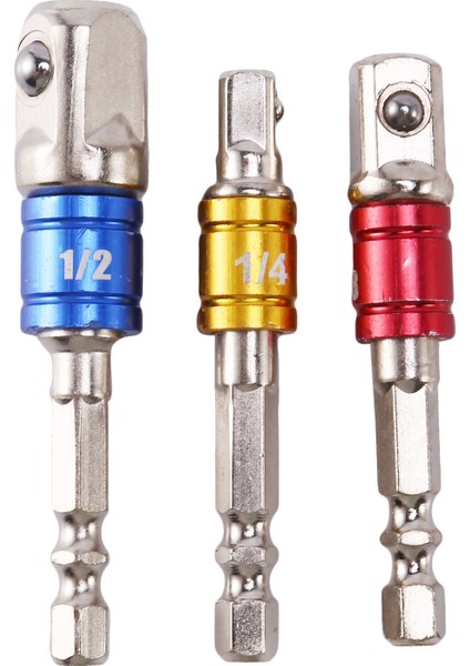 3pcs Soket Adaptörü Darbe Seti Hex Shank Renkli Uzatma Dönüştürücü (Yurt Dışından) fiyatları
