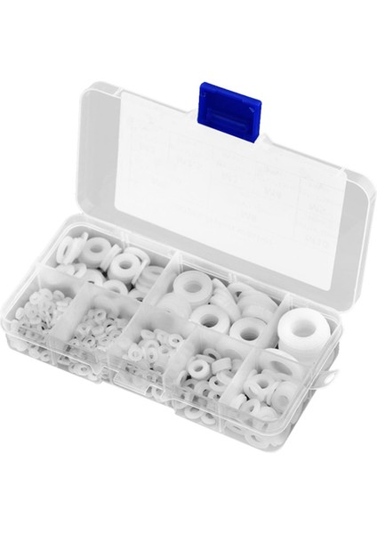 500 Adet Beyaz Naylon Düz Yıkama Conta Seti M2 M2.5 M3M4M5 M6 M8 M10 Plastik Sızdırmazlık O-Ringleri Çeşitler Kiti Bağlantı Elemanı Yedek Parçaları (Yurt Dışından)