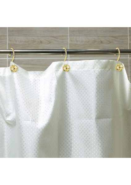 Altın Duş Perdesi Kanca Halkaları, 12 Dekoratif Duş Perdesi Kanca Seti, Banyo Için Metal Paslanmaz Duş Halkaları (Yurt Dışından) modelleri