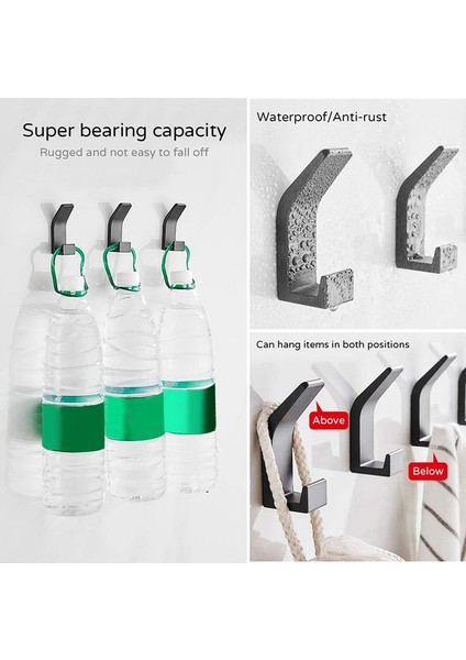 Ncanruı 10 Adet Banyo Kanca Kendinden Yapışkanlı Havlu Saklama Askı Kancası Mutfak Duvar Gadget Wc Banyo Aksesuarları (Yurt Dışından)