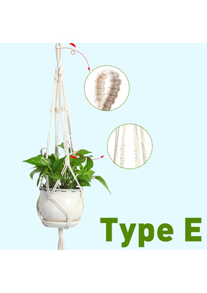 Geleneksel 1 Adet Bitki Askı Ev Dekorasyonu Için Bahçe Çiçek Askısı El Yapımı Makrome (Yurt Dışından)