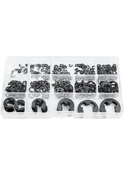 330PCS Alaşımlı Çelik Tespit Halkaları E-Klip Çeşitler Seti Dış Tespit Halkaları E-Klipler Rulmanlar, Dişliler, Kasnaklar, Akslar Için Tespit Halkaları (Yurt Dışından)