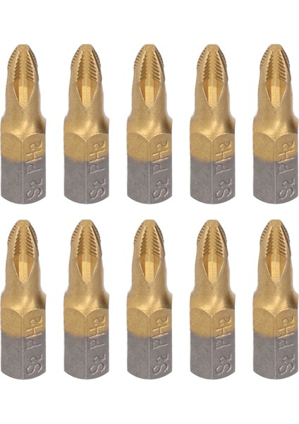 10 Adet Phillips Uçları 1/4 Inç Hex Shank 25MM Uzunluk Çapraz Ph2 Tornavida Ucu (Yurt Dışından) modelleri