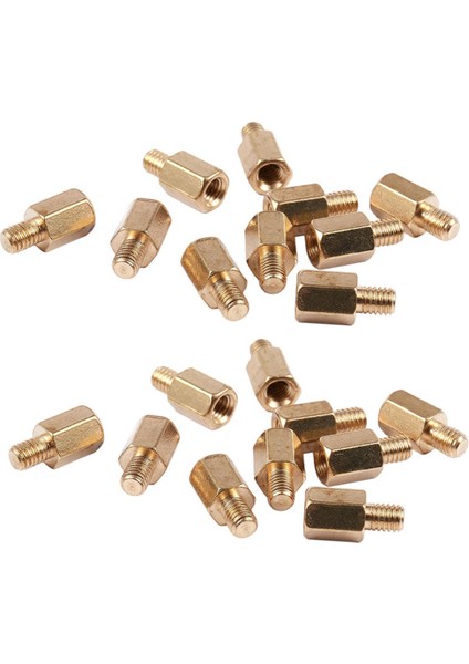 Flyeer 20 Adet Pc Anakart Pirinç Standoff Altıgen Spacer M3 6 + 4mm (Yurt Dışından)