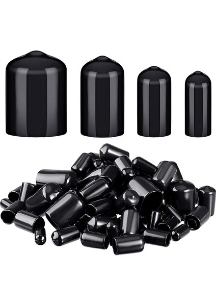 Zoroom 160 Parça Kauçuk Uç Kapakları Esnek Cıvata Kapakları Döner Kapaklar 4 Boyutta Diş Koruyucular 1/4 Ila 3/4 Inç (Siyah) (Yurt Dışından) fiyatları