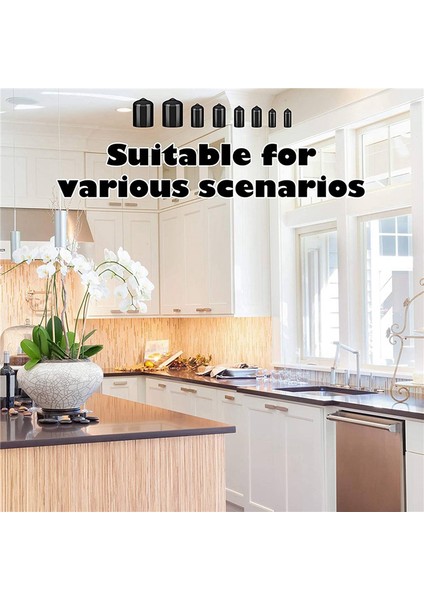 Zoroom 160 Parça Kauçuk Uç Kapakları Esnek Cıvata Kapakları Döner Kapaklar 4 Boyutta Diş Koruyucular 1/4 Ila 3/4 Inç (Siyah) (Yurt Dışından) indirimleri