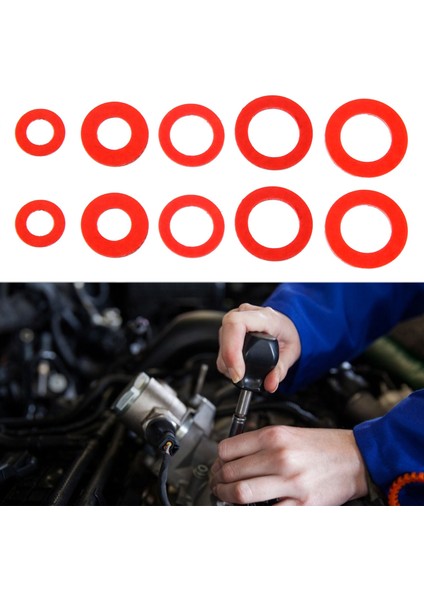 600 Adet Fiber Yıkama Çeşitli Kiti 12 Boyutu Kırmızı Çelik Kağıt Fiber Düz Yıkama Seti Düz Halka Mühür Çeşitleri Kiti (Yurt Dışından) indirimleri