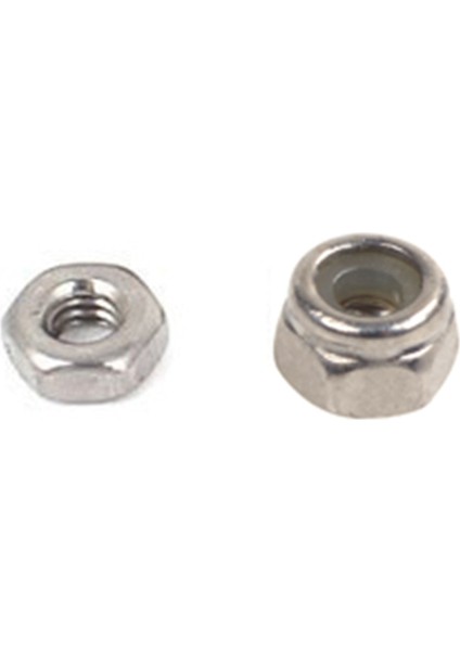 Vida Bağlantı Elemanları-50 x Naylon Kilit Somunları 100 x Altıgen Somun-Gümüş (Yurt Dışından) modelleri