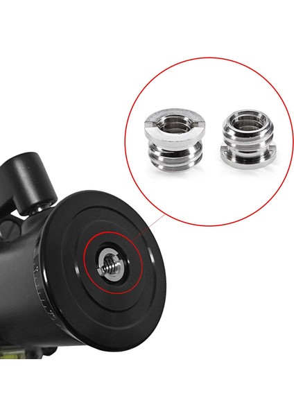 Flyeer Standart 1/4 Inç-20 Dişi 3/8 Inç-16 Erkek Vida Adaptörü Redüktör Burç Dönüştürücü Dslr Kamera Kamera Tripod Monopod Top Kafa Ballhead Video Işığı Standı (4 Adet) (Yurt Dışından)