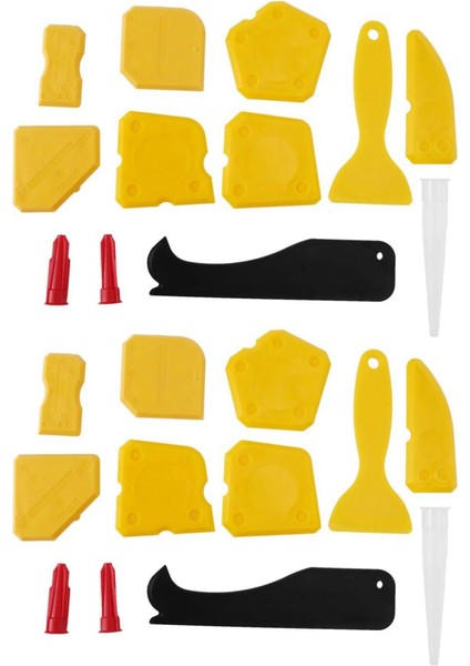 Hyqzltca 24 Parça Kalafat Araç Seti Silikon Mastik Bitirme Aracı Harç Kazıyıcı Kalafat Sökücü ve Kalafat Memesi ve Kalafat Kapakları (Yurt Dışından)